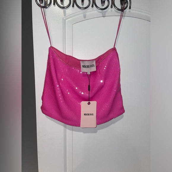 New! Revolve x Miscreants Harper Pink Sequin Mini Skirt 💖 XS NWT! - Picture 11 of 12